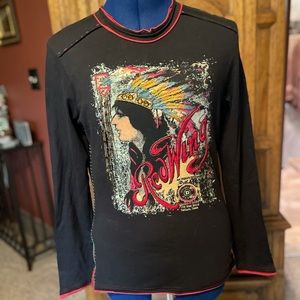 Double D Ranch long sleeve T-shirt, embroidered